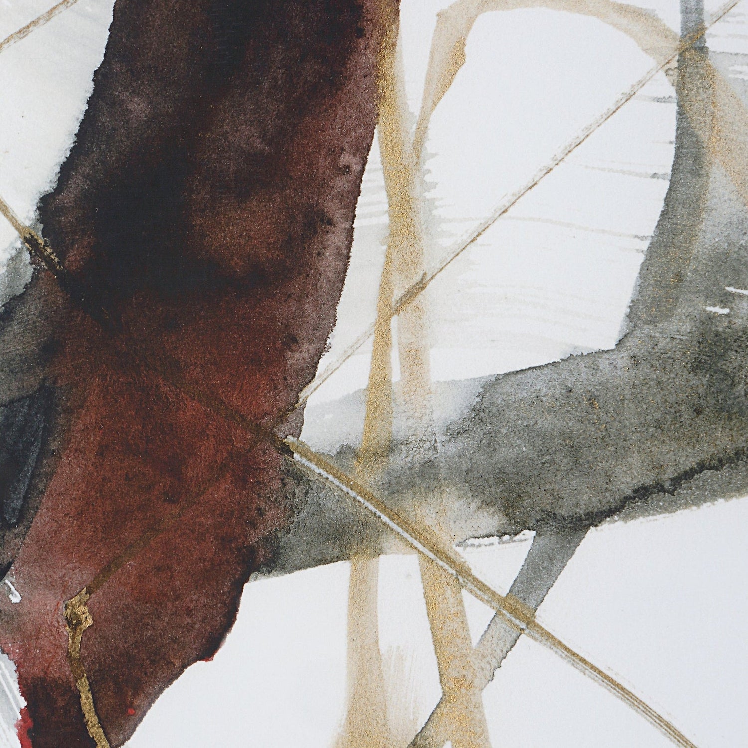 Burgundy Interjection Abstract Prints - Set Of 2 | Uttermost | Home Elegance USA