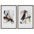 Burgundy Interjection Abstract Prints - Set Of 2 | Uttermost | Home Elegance USA