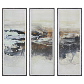 Uttermost Graphite Horizon Framed Prints - Set Of 3 - Home Elegance USA