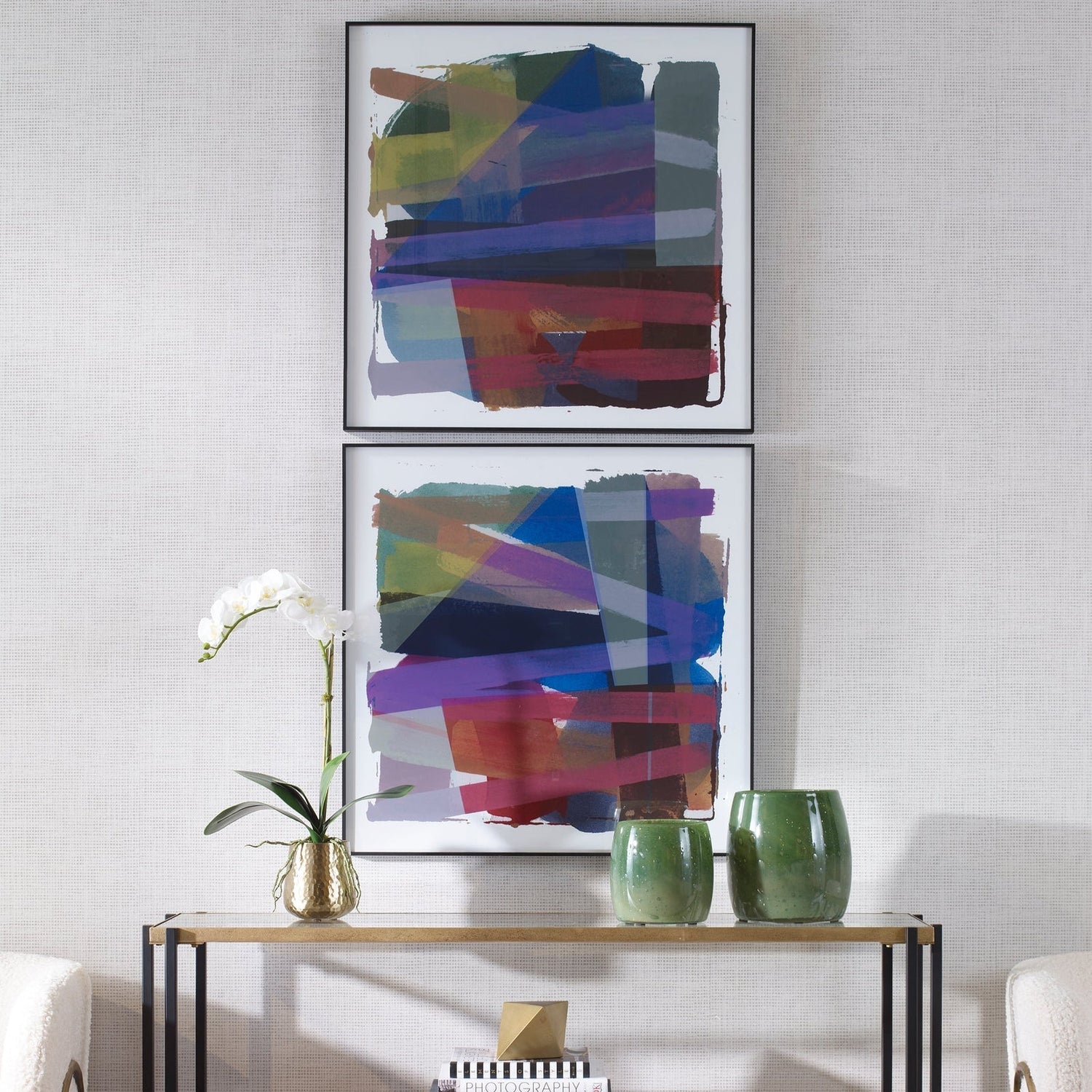 Uttermost Vivacious Abstract Framed Prints - Set Of 2 - Home Elegance USA
