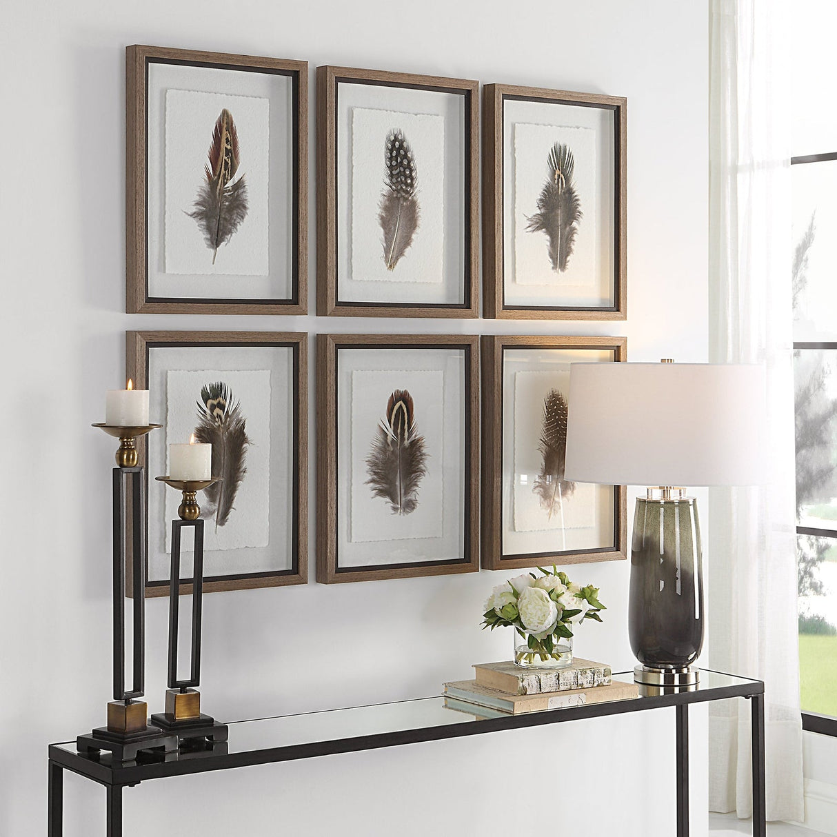 Uttermost Birds Of A Feather Framed Prints - Set Of 6 - Home Elegance USA