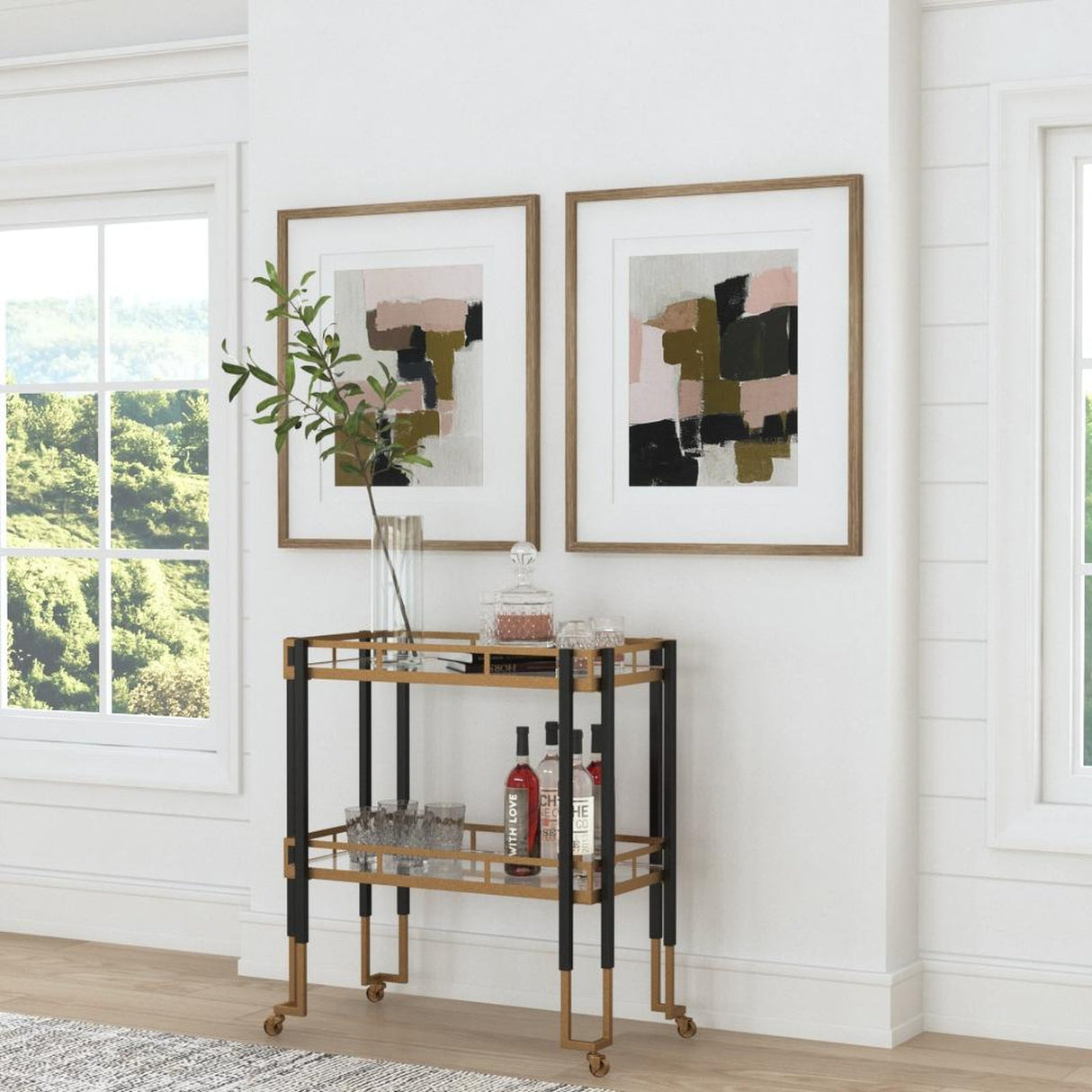 Uttermost Color Block Framed Prints - Set Of 2 - Home Elegance USA