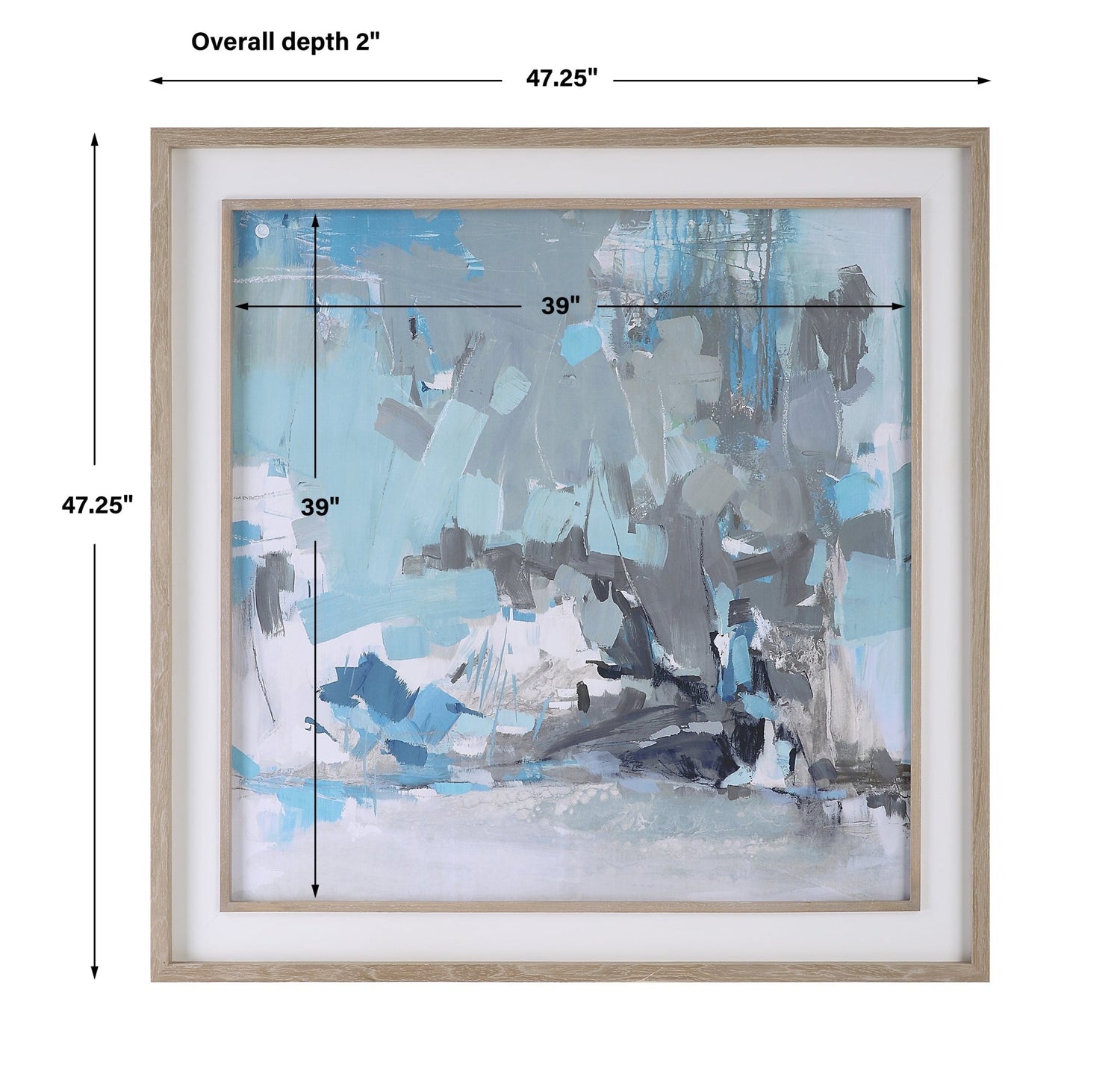 Uttermost Misty Moonlight Abstract Framed Print - Home Elegance USA