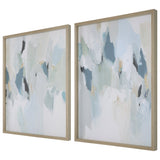 Uttermost Seabreeze Abstract Framed Canvas Prints - Set Of 2 - Home Elegance USA