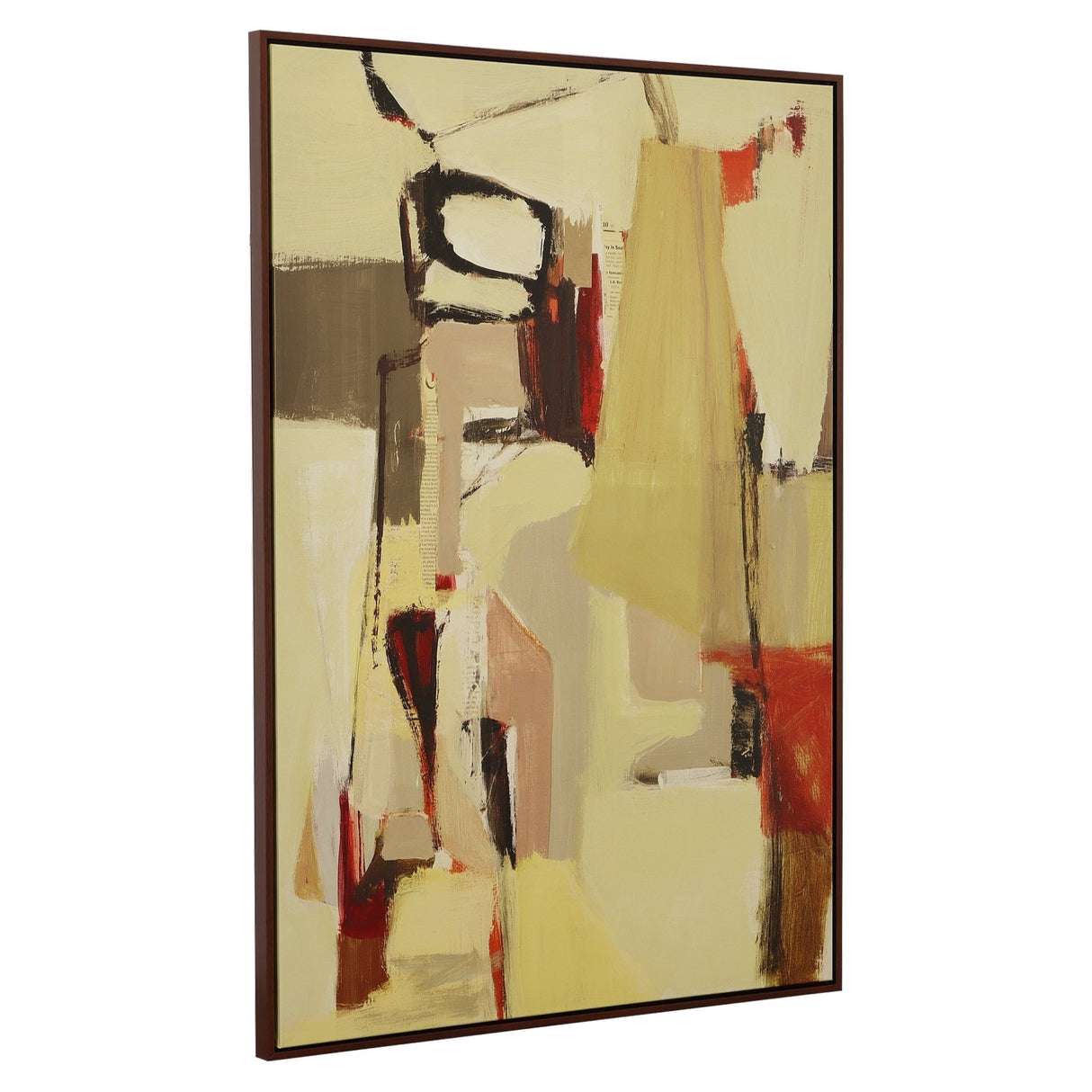 Uttermost Peaches Framed Canvas Abstract Art - Home Elegance USA