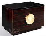 Vig Furniture Tuscany Ebony Lacquered Armani Xavira Nightstand