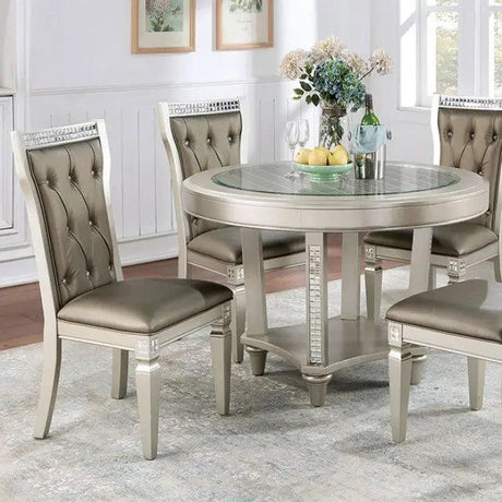 Adelina Round Dining Room Set by Furniture of America Furniture of America