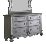Adriana 6Pc Transitional Bedroom Set in Gray Finish by Cosmos Furniture Cosmos Furniture