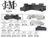 Agata Premium Leather Sectional by J&M Furniture J&M Furniture
