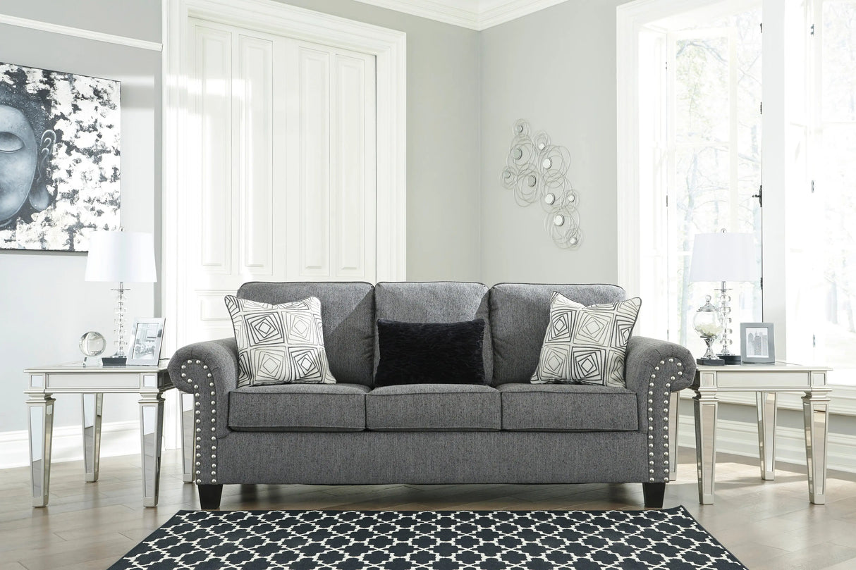 Agleno Contemporary Sofa in Charcoal by Ashley Furniture Ashley Furniture