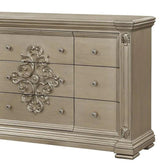 Alicia 6Pc Transitional Bedroom Set in Metallic Beige Finish by Cosmos Furniture Cosmos Furniture