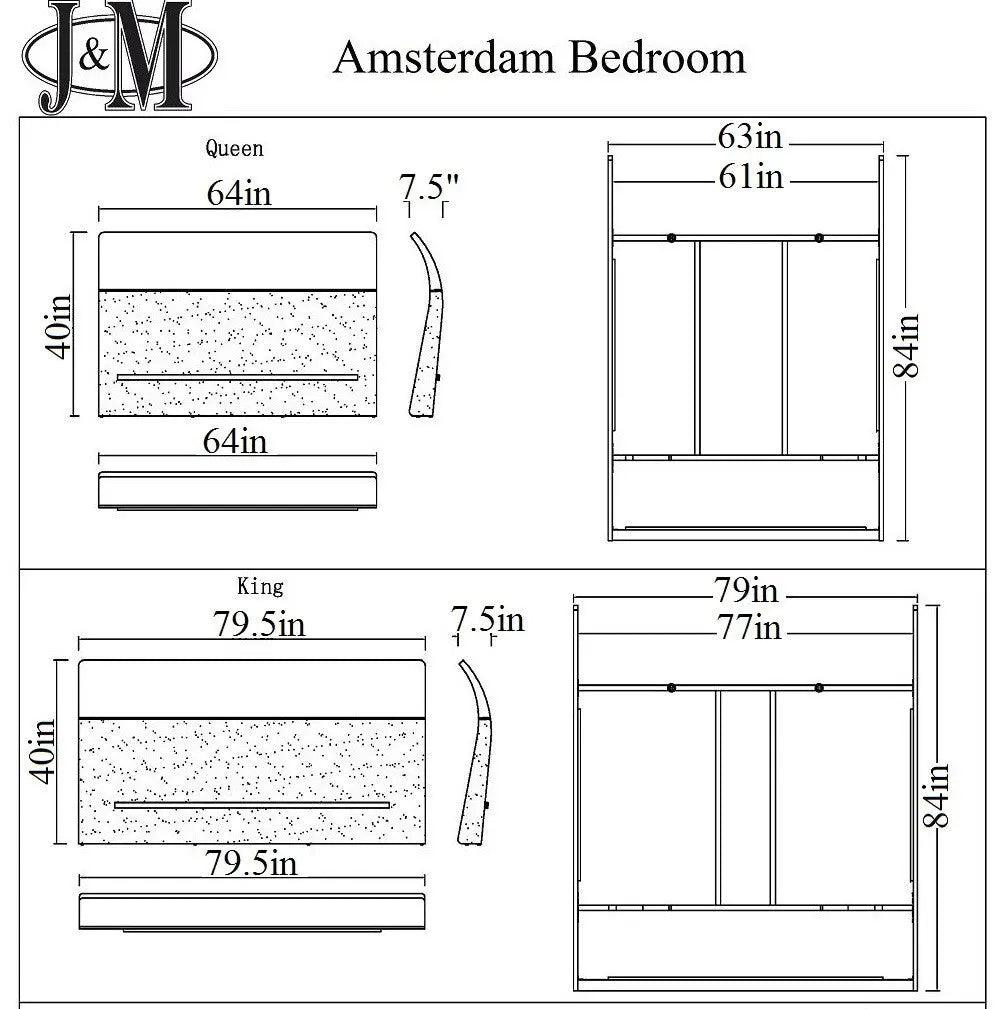 Amsterdam Modern Bedroom Set by J&M Furniture J&M Furniture