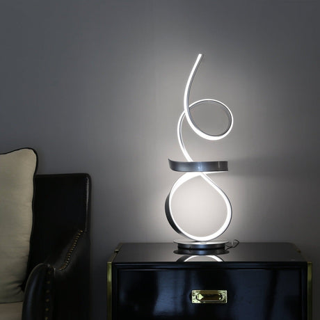 Amsterdam Silver Table Lamp // Led Strip & Touch Dimmer | Finesse