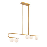 Anechdoche Rectangular Gold and White Chandelier - Home Elegance USA