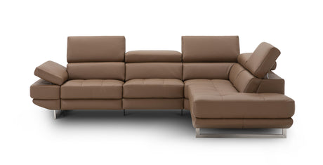 The Annalaise Recliner Leather Right Hand Chaise Sectional In Caramel - 19944-Rhfc | J&M