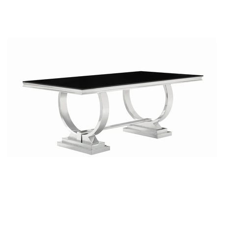 Antoine Rectangular Dining Table by Coaster Furniture - Chrome Coaster Furniture
