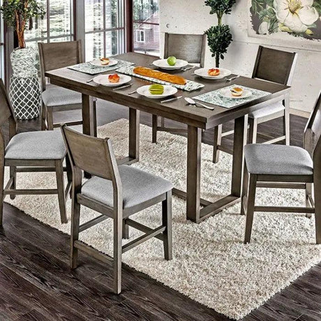 Anton 7-Piece Rectangular Counter Height Dining Set by Furniture of America Furniture of America