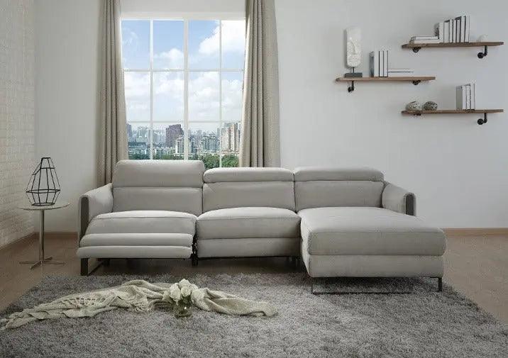 Antonio Motion Sectional In Matte Grey Finish Color | J&M | Home Elegance USA