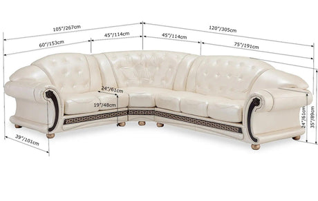 Apolo Traditional Sectional By Esf Furniture - ESF Furniture