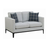 Apperson Cushioned Back Loveseat Light Grey by Coaster Furniture Coaster Furniture