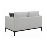 Apperson Cushioned Back Loveseat Light Grey by Coaster Furniture Coaster Furniture