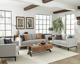 Apperson Cushioned Back Loveseat Light Grey by Coaster Furniture Coaster Furniture