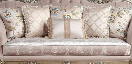 Ariana Traditional Sofa And Loveseat In Champagne Wood Finish | Cosmos - Ariana - S,L - Home Elegance USA - 2