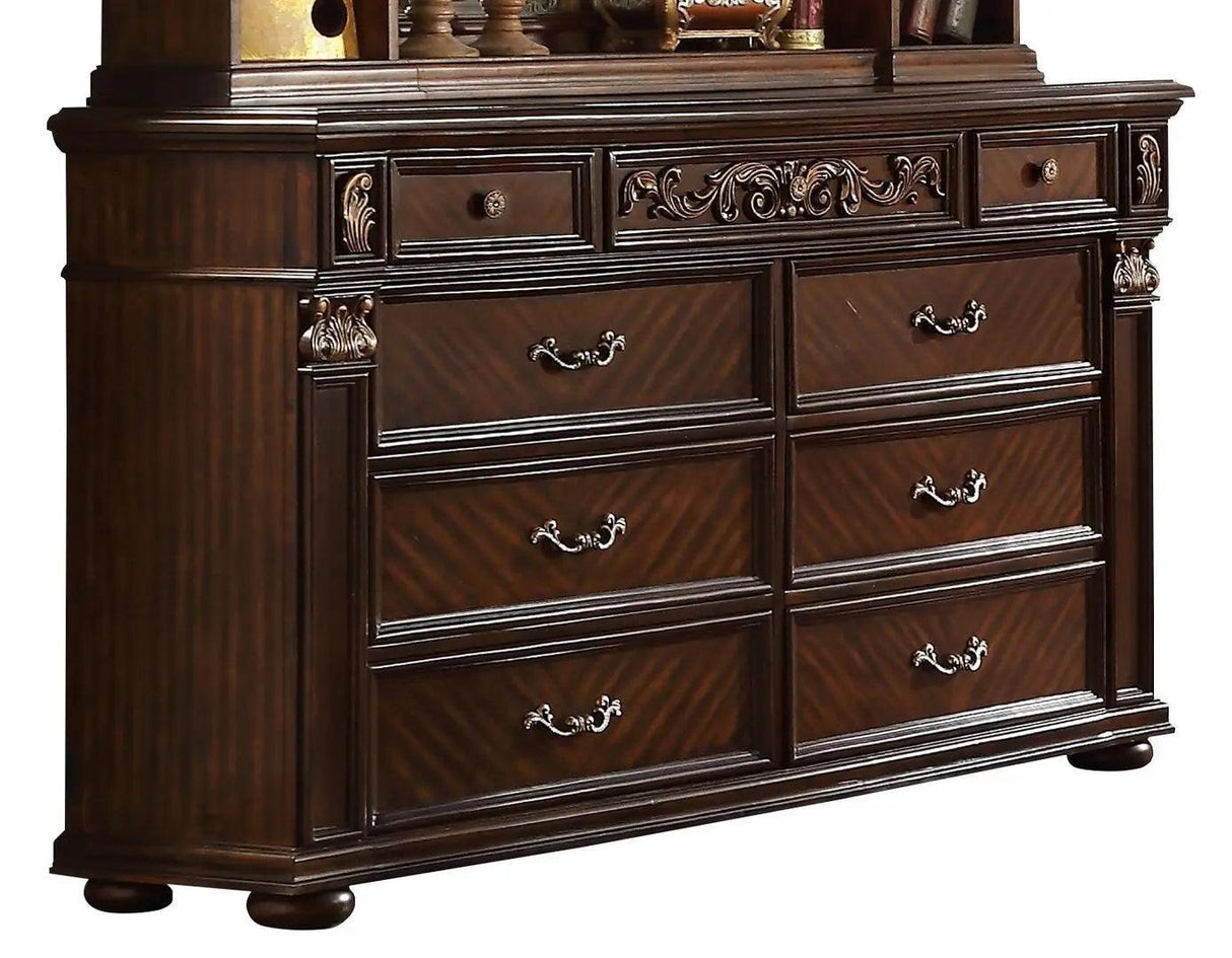 Aspen 6Pc Traditional Bedroom Set in Cherry Finish by Cosmos Furniture Cosmos Furniture