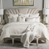 Michael Amini Hailey Comforter Set Ivory - Home Elegance USA