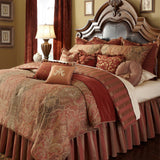 Michael Amini Woodside Park Comforter Set Spice - Home Elegance USA