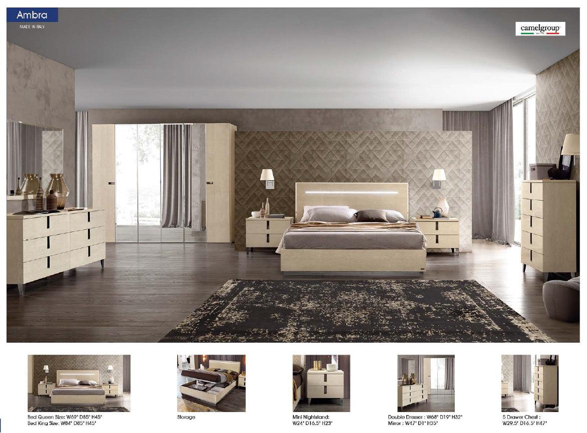 Ambra Legno King Bed In Ivory - Ambrabedks | ESF | Home Elegance USA