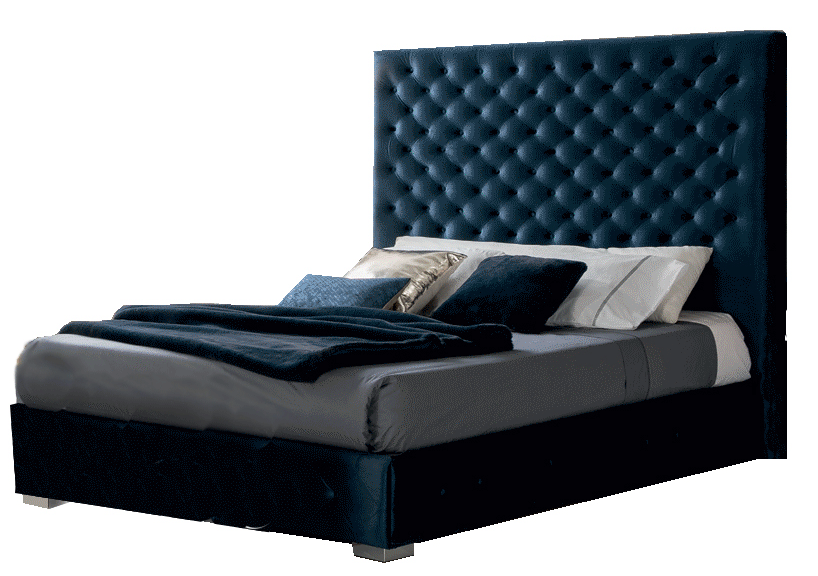 Esf Furniture - Leonor Queen Size Storage Bed In Blue - Leonorbedqsblue