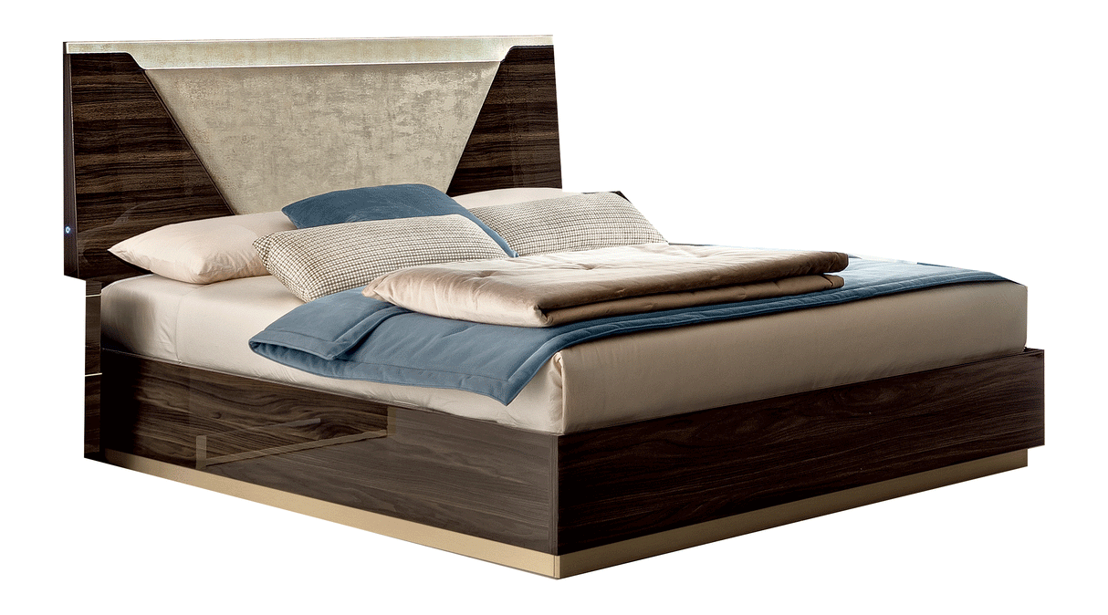 Esf Furniture - Smart 5 Piece King Bedroom Set In Walnut - Smartkswalnut-5Set