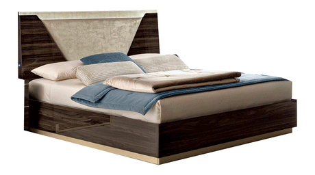 Esf Furniture - Smart King Size Bed In Walnut - Smartkswalnut