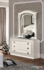 Aida Single Dresser With Mirror In White-Silver - Aidasdresserwhitesil-M | ESF