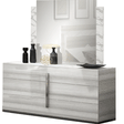 Carrara Dresser With Mirror In Grey - Carraradressergrey-M | ESF