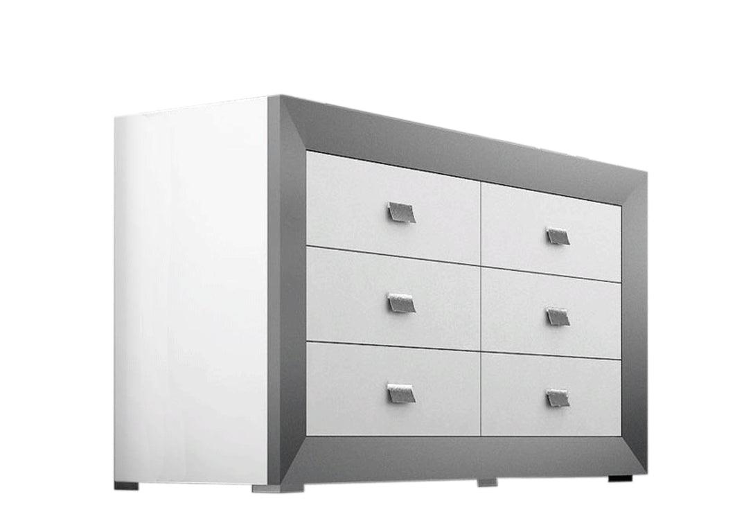 Esf Furniture - Margo Dresser In White/Grey - Margodresser