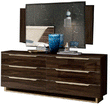 Smart Double Dresser With Mirror In Walnut - Smartdresserwalnut-Mr | ESF