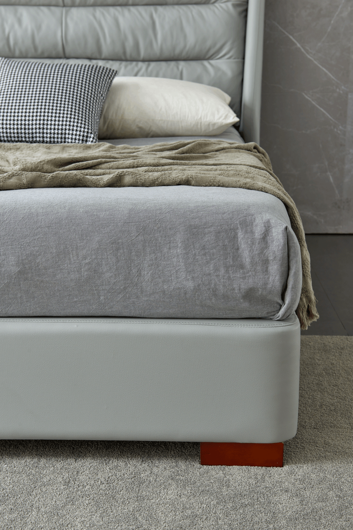 Esf Furniture - Lego Twin Size Bed W/Storage In Light Grey - Legots