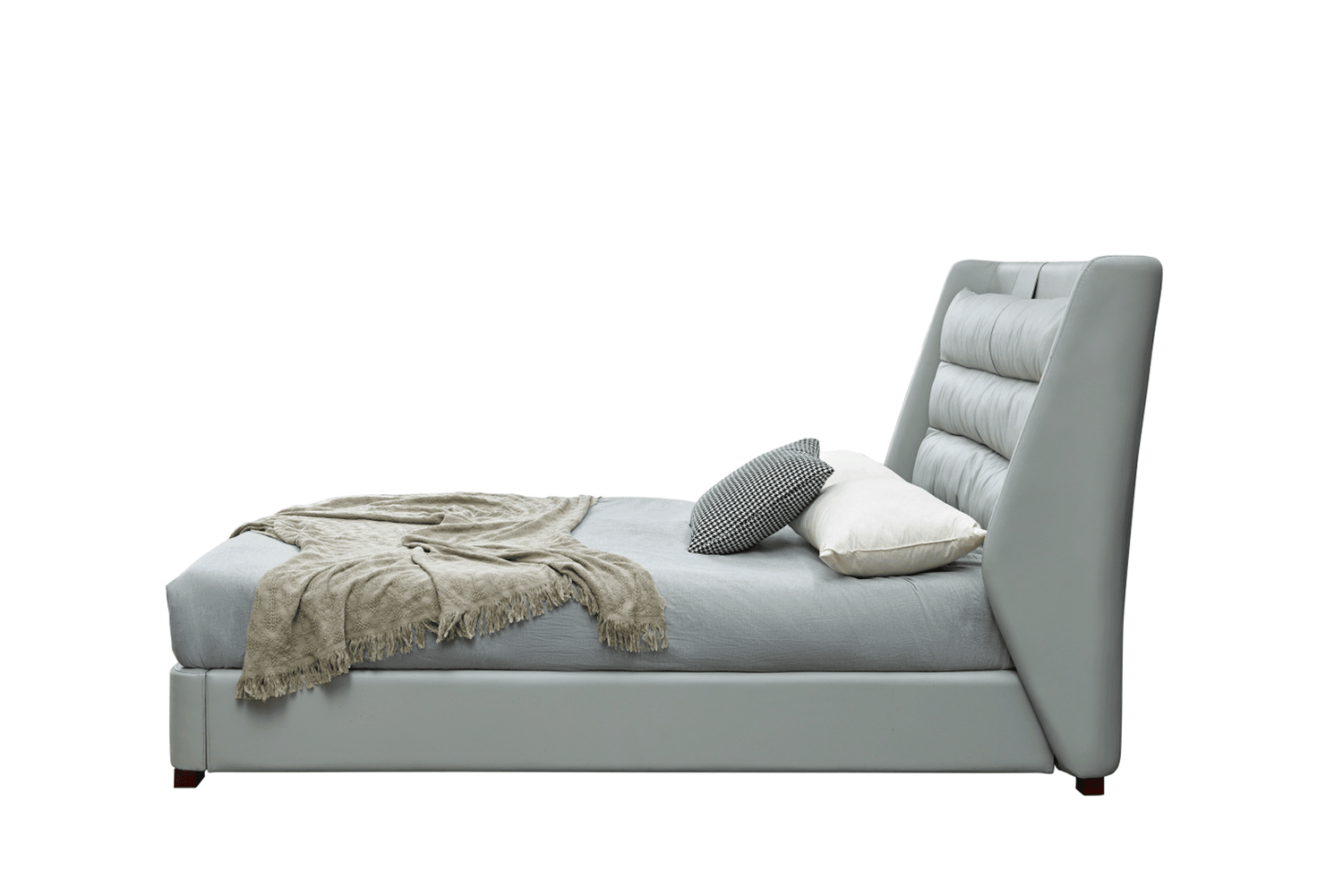 Esf Furniture - Lego Twin Size Bed W/Storage In Light Grey - Legots