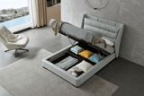 Esf Furniture - Lego Full Size Bed W/Storage In Light Grey - Legofs