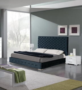 Leonor Blue 3 Piece King Storage Bed With Momo Casing - Leonorbedksblue-3Set | ESF