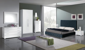 Leonor Blue 5 Piece King Storage Bed With Momo Casing - Leonorbedksblue-5Set | ESF
