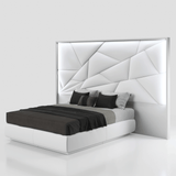 Esf Furniture - Majesty 3 Piece Queen Bedroom W/Light And Carmen Cases - Majestyqs-3Set-Carmen