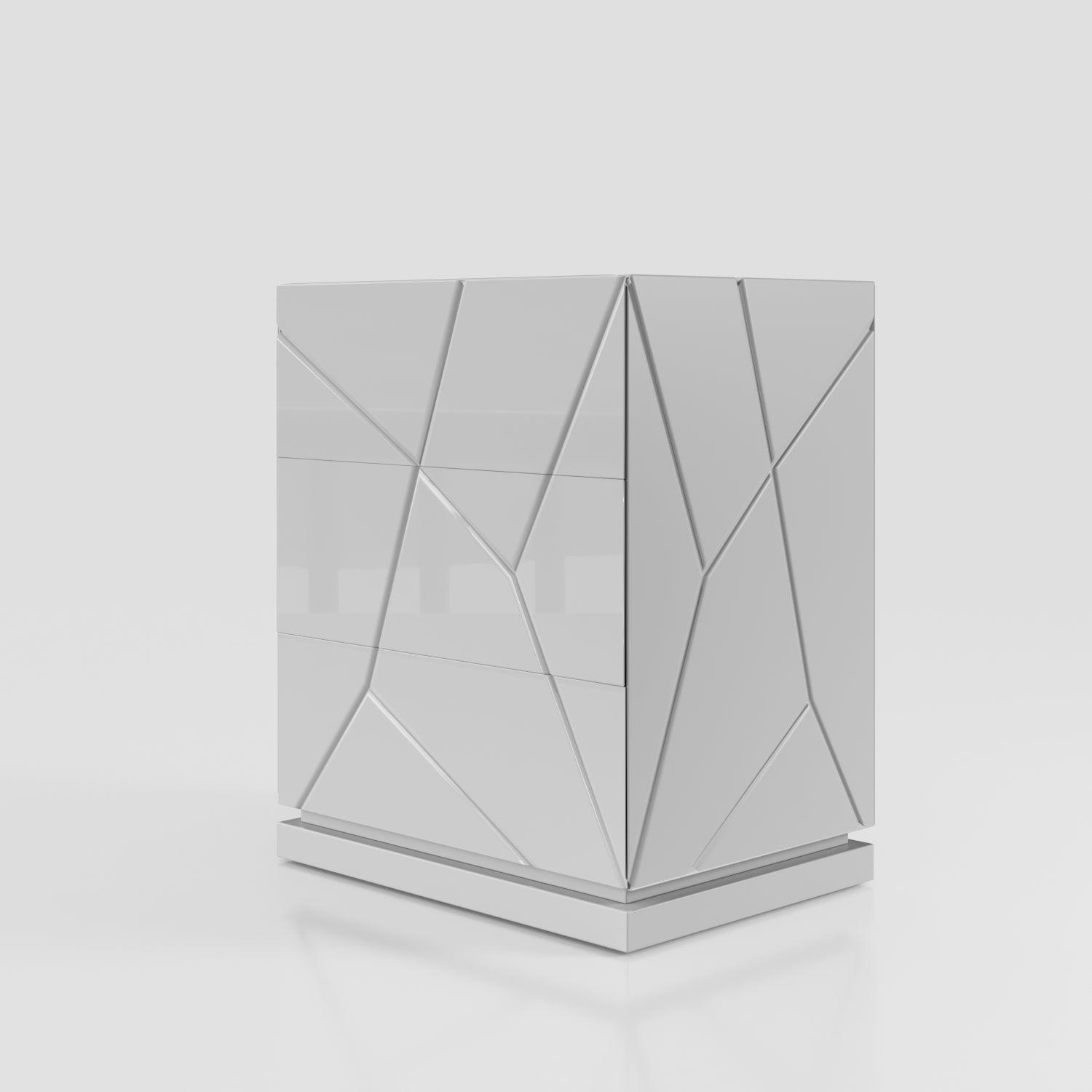 Esf Furniture - Majesty 5 Piece King Bedroom W/Light And Kiu Cases - Majestyks-5Set-Kiu