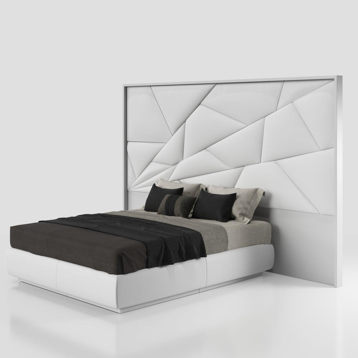 Esf Furniture - Majesty 3 Piece Queen Bedroom W/Light And Kiu Cases - Majestyqs-3Set-Kiu