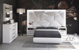 Esf Furniture - Majesty 5 Piece Queen Bedroom W/Light And Carmen Cases - Majestyqs-5Set-Carmen