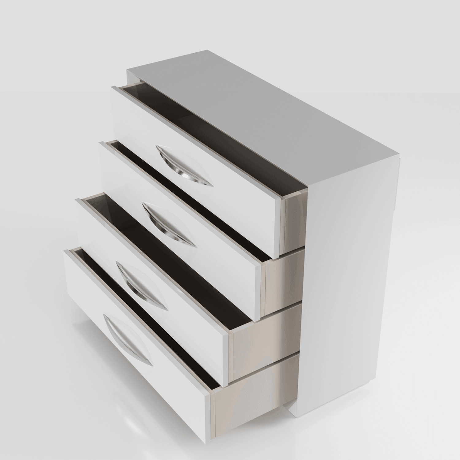 Esf Furniture - Majesty 5 Piece King Bedroom W/Light And Carmen Cases - Majestyks-5Set-Carmen