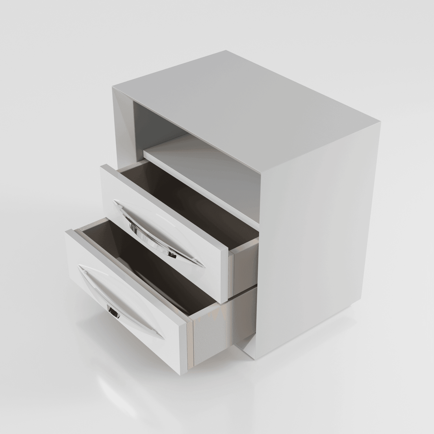 Esf Furniture - Majesty 3 Piece Queen Bedroom W/Light And Carmen Cases - Majestyqs-3Set-Carmen