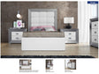 Margo 4 Piece Twin Size Storage Bedroom Set In White/Grey - Margotsbed-4Set | ESF